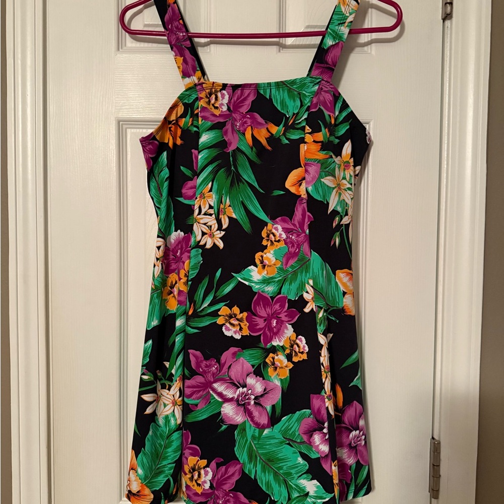 Tropical Floral Strappy Dress